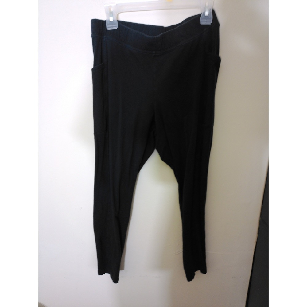 Old Navy Leggings Women XL Black High Rise Side Pockets Soft Athleisure